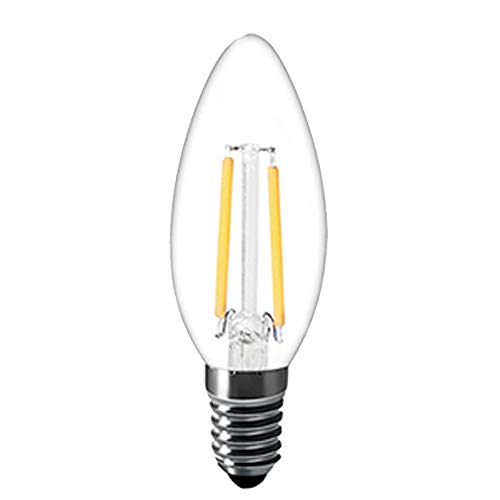 2W Glühbirne E14 Kerze LED Lampe 200 Lumen LED Filament Fadenlampe C35 Classic Glühfaden kerzenlampe Nicht Dimmbar Warmweißes Licht 1 Stück