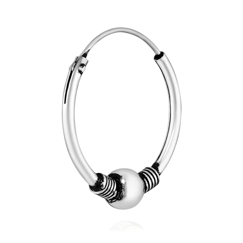 NKlaus Einzel 925 STERLING SILBER Keltische Celtic Gothic Creole 16mm 7242