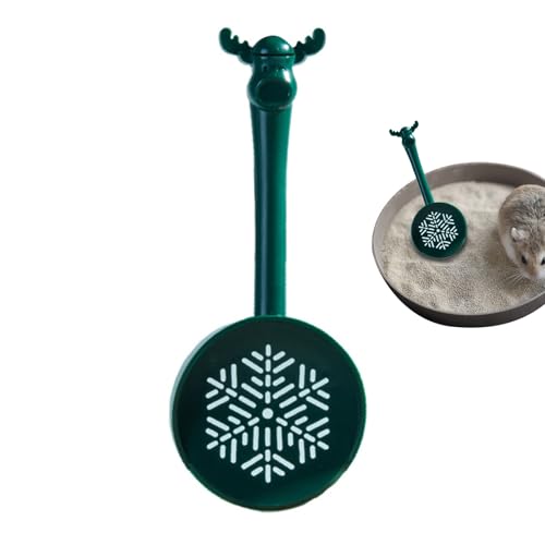 Hamsterstreuschaufel Elchgriff Sandkasten-Werkzeug leicht zu reinigendes Sieb Streuschaufel für Käfig Igel Goldbär Katze Kaninchen Hamster Rennmäuse Kleintier-Sandbadbox Schaufel