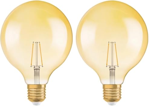 Osram LED Vintage Edition 1906 Lampe in Ballform mit E27-Sockel nicht dimmbar Klar 2.8-Watt Warmweiß - 2400 Kelvin 1er-Pack Packung mit 2