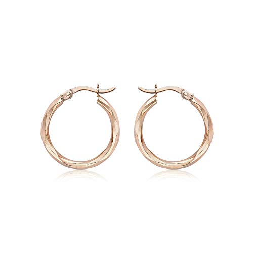  Damenohrring aus Rotgold mit 9 ct mit Diamantschliff Facetten 18 5