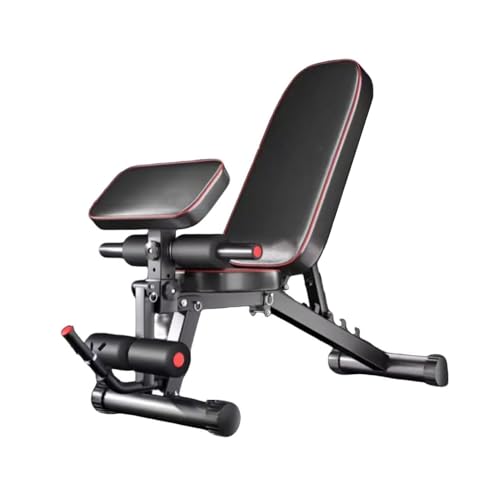 Hantelbank-Trainingsstuhl Klappbare Hantelbank Mit PU-Leder-Sitzkissen Verstellbarer Rückenlehnenwinkel 400 Kg Tragfähigkeit For Ganzkörper-Fitnessübungen