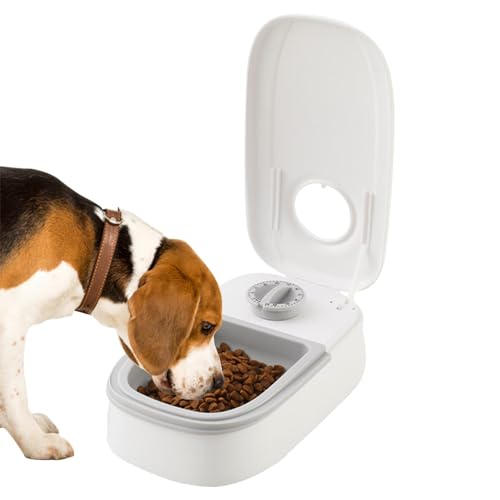 Automatischer Futterautomat für Haustiere Hundefutterspender Automatischer Futternapf Futternapf für Trocken- und Nassfutter getrennte Futternäpfe für doppelte Mahlzeiten Futter- und Tränkezube