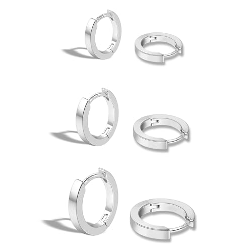 ALEXCRAFT 925 Post Breit Männer Earrings Men