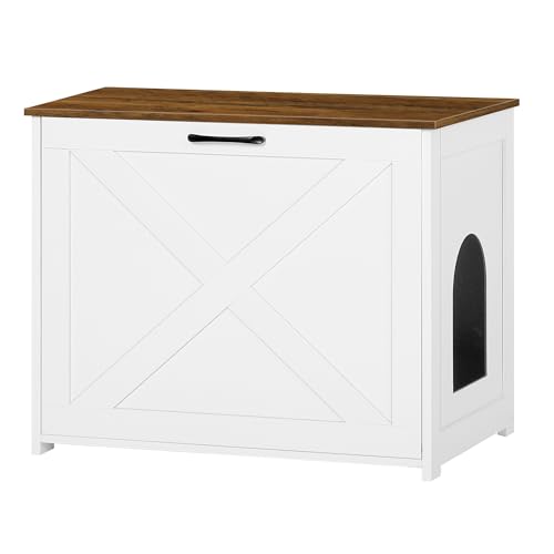 Dwanton Möbel versteckt Haustiergehege wendbarer Eingang kann auf der linken oder rechten Seite sein Indoor Kitty Holz Waschraum Beistelltisch Nachttischß