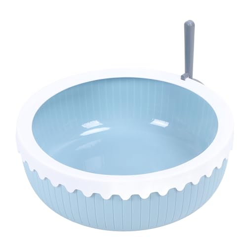 Asixxsix Katzentoilette Hochseitige Runde Auslaufsichere Spritzwassergeschützte Katzentoilette mit Geruchskontrolle Multi- mit Katzenschaufel für Haustiere Im Innenbereich
