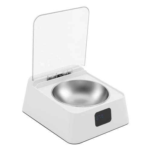 Futterautomat Katze Katzenfutter Automat Automatischer Katzenfutterautomat Infrarot-Sensor Berührungslose Öffnung 350ml Edelstahlschale Frischhalte-Deckel Für Katzen Kleine Hunde
