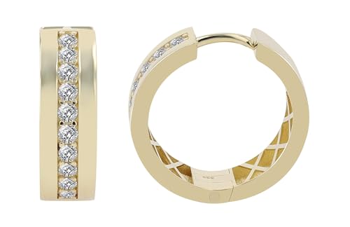 Akzent Orianna Damen-Ohrringe Zirkonia Creolen 333er 8 ct Gold 5500157