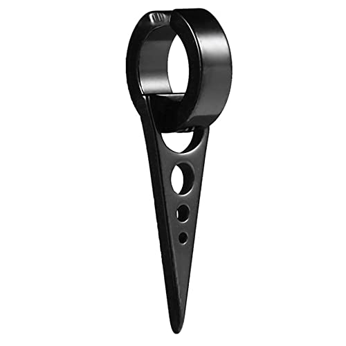 1 x Clip-On-Creolen für Männer und Frauen Edelstahl falsche Ohrhänger schwarz schönes Design