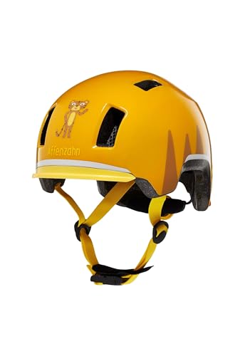 Affenzahn Fahrradhelm robuster Kinderhelm für Mädchen und Jungen für Fahrradfahren Laufrad und Rollerfahren Tiger - Gelb