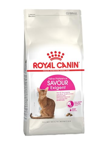 ROYAL CANIN Savour Exigent 2 kg Ergänzungsfuttermittel für wählerische Katzen Zur Unterstützung des Wohlbefindens Nährstoffreich Kroketten für mehr Geschmackserlebnis