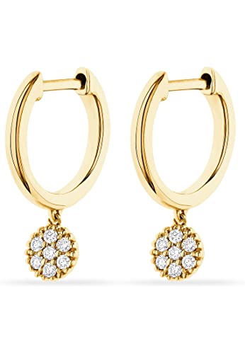 CHRIST Damen-Creolen 14 Diamant One Size Gelbgold 32021698