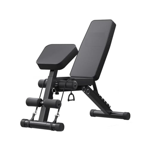 Verstellbare Hantelbank Sit-Up-Krafttrainingsbänke Mit Neigungswinkel 8-in-1-Klappbare Trainingsbank 400 Kg Tragfähigkeit For Krafttraining Black