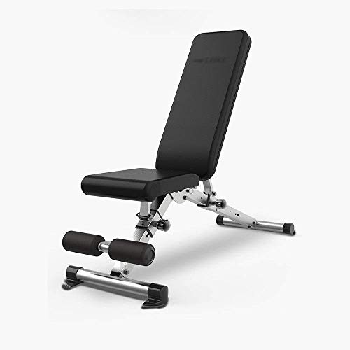 XDLEDMKIZ Hantelbank verstellbar klappbar multifunktional Liegefläche professionelles Fitnessgerät Kurzhantelbank Familien-Fitness
