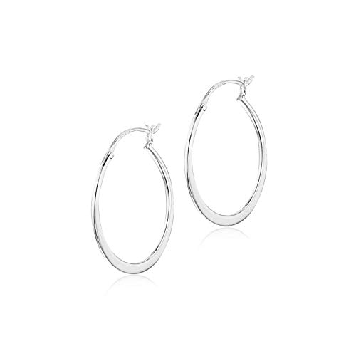 Tuscany Silver Damen Creolen Sterling Silber Oval