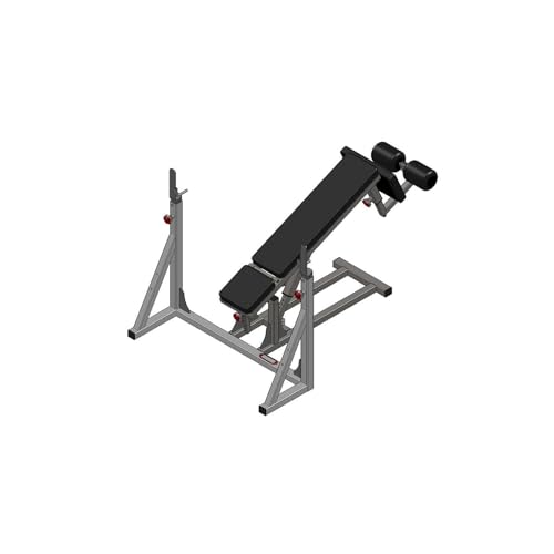 Sport Thieme Schrägbank SQ negativ Verstellbare für untere Brust Multibank Winkelverstellung Für Fitnessstudio u. Home Gym Schwarz Einstellbare Polster