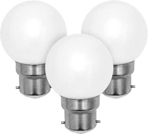 JINLONTA Glühbirne G45 Golfballform 3W Ersetzt 25W Leuchtmittel mit Sockel Nicht 230V 6000K kaltweiß Bajonett Kappe Für Caf Bar Restaurant Heimbeleuchtung 3er Pack