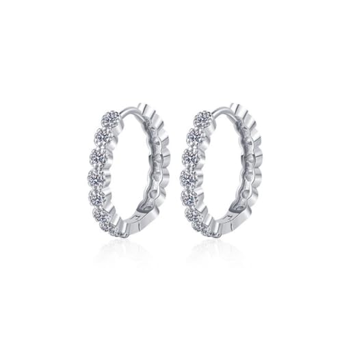 Ecripe 925 Sterling Silber Creolen für Damen Leichtgewicht Klein Silber Ohrringe mit Kubisch Zirkonia Hypoallergene Mini Creolen Silber Schmuck Geschenk für Frauen Mädchen