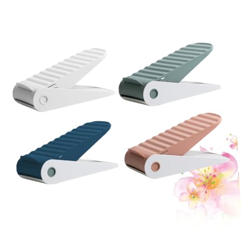 Cabilock 4-teiliges Platzsparendes Schuhregal Für Damen Herren Und Kinder Nicht Stapelbar Doppellagiger Schuh-Organizer