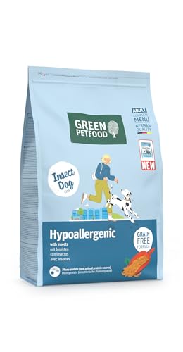 Green Petfood InsectDog Hypoallergen mit Insekten 1 x 3 kg Adult Premium Trockenfutter für ausgewachsene allergische Hunde getreidefrei nachhaliges Hundefutter German Quality 1er Pack