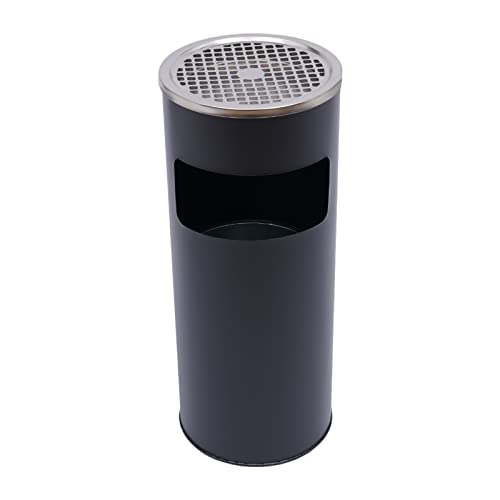 Futchoy Mülleimer 30L Standaschenbecher 61cm Hoch 25cm Breit Stand Innen Außen Mülleimer Herausnehmbar Schwarz