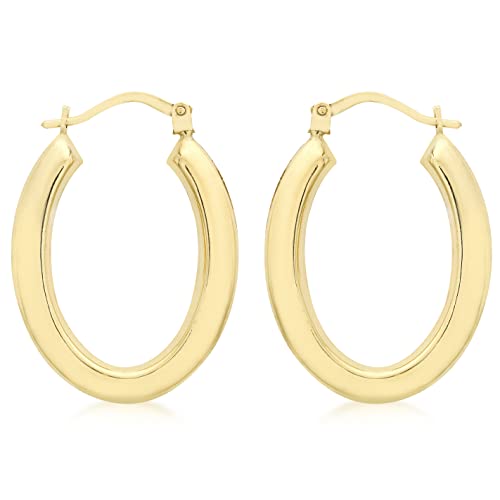 CARISSIMA Damen-Creolen 9 Karat 375 Gelbgold Dreieck Tube 1.53.8859