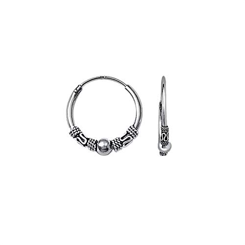 NKlaus Silber Paar 925er Sterlingsilber Ohrringe Keltische Creolen Gothic Celtic Ohrpiercing 18mm 5047