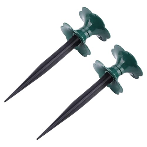 Kisangel 2 Stück Gartenschlauchführung Erdspieße aus Robustem Kunststoff Gartenschlauchhalter für Gartenrasen Bewässerungsschlauchführung