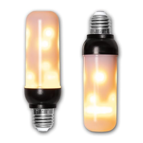 Star Trading LED Flammenlampe E27 3W realistischer Flammeneffekt 1600K extra warmweiß 80 Lumen mit Schwerkraftsensor Dekorative Feuerlicht LED für Innen