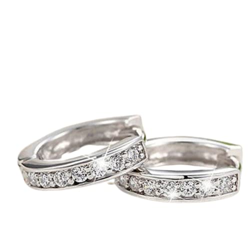 1 Paar Huggies kleine runde Strass Creolen Damen Hot Fashion Schmuck Geschenke Fashion