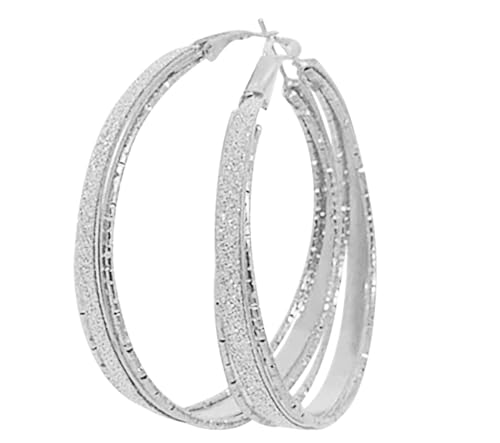 Retro-Ohrringe groß mattiert dünn baumelnd elegante Strass-Ohrringe Acryl-Creolen für Damen nützlich und modisch