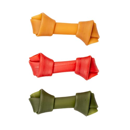 duvoplus Garden Bites Vegan Bones Large 11 cm Display 42 g gemischte Farben für Hunde leckere vegetarische Snacks glutenfrei Zahnpflege für einen frischen Atem