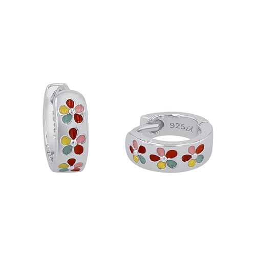 Prinzessin Lillifee Creolen 925 Sterling Silber Mädchen Kinder Ohrschmuck 1 1 cm Silber Blume Kommt in Schmuck Geschenk Box 2019686
