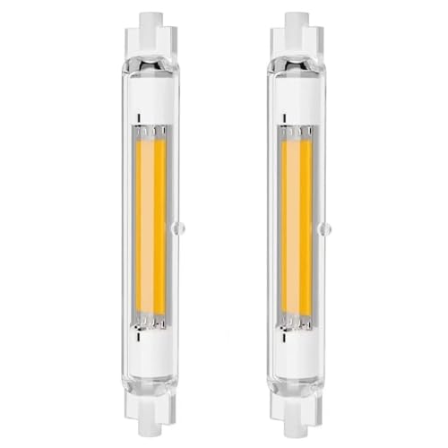Aouppert R7S LED 78mm Lampen Dimmbar T3 20W 220V Ersatz für 200W Halogen LeuchtmittelR7S LED COB Stab 3000K Warmweiß 2000LM Kein Flackern AC DC 220-240V Abstrahlwinkel 360 2er Pack