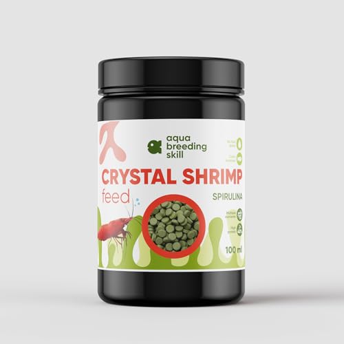AquaBreedingSkill Spirulina Fischfutter Aquarium 100 ml Garnelenfutter Tabletten für Garnelen Aquarium Wels Futtertabletten Bodenfutter Aquarium für Welse Schnecken und Wirbellose
