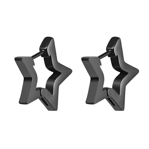  Stern für Pentagramm Klein Huggie Geometrische Punk Hypoallergen Ohrschmuck