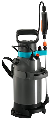 Gardenaüher 5 l EasyPump Akkuühgerät mit integrierter Trittfläche Teleskop Lanze inkl. Verriegelungsfunktion Schultergurt und Düsenschutz 11136 20