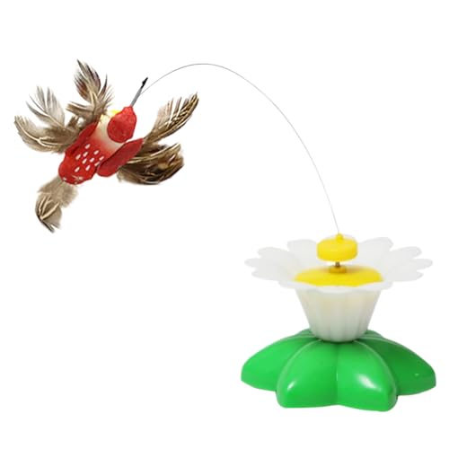 G n rique Interaktives Spielzeug für Katzen Schmetterling automatisch beweglich stimulierend Jagd 360 drehbar für Jagd Katzen Hunde Innenbereich Langeweile