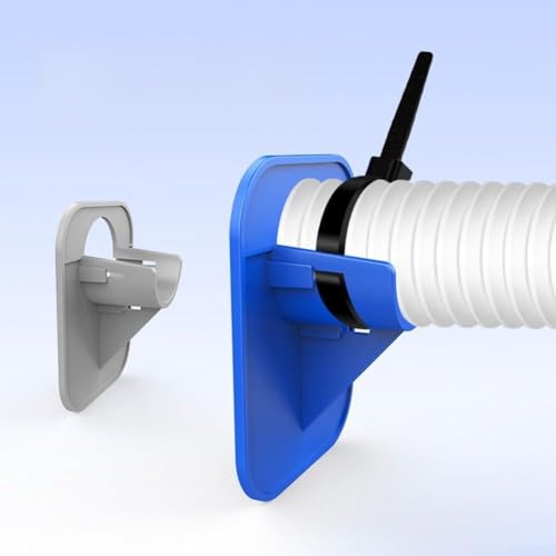 Pool-Schlauchhalter für Schläuche mit 26 38 mm Durchmesser ABS-Kunststoff-Rohrhalterungen kompatibel mit und den meisten oberirdischen Pos 2 Stück grau