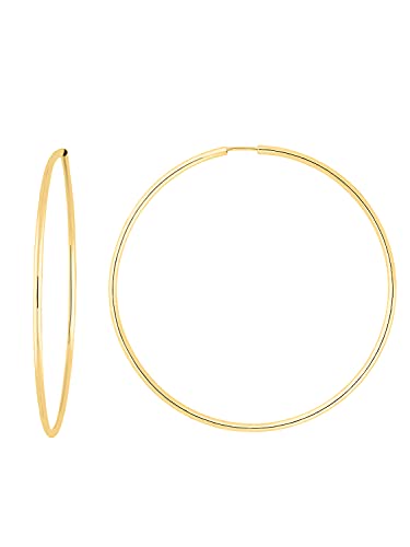 My Echtes 8 50mm Gross Goldohrringe Damenohrringe Viva Romana V0004854