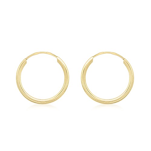 Carissima Gold Damen 1.5 mm 15 mm Sleeper Creolen 9k 375 Gelbgold 1.53.9839