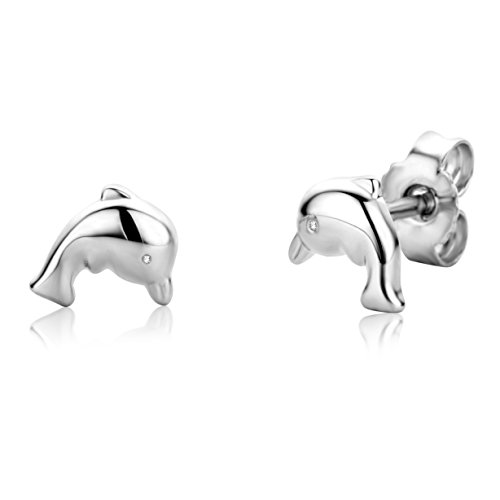 Miore Kinder Ohrstecker Delphin 925 Sterling Silber MSM206EK