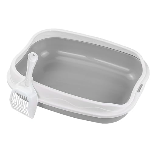 Katzenklo Offen - Katzentoiletten für Erwachsene Katzen - Cat Litter Box Selbstreinigend mit Reinigungssieb Sieb Hochrand Katzentoilette Litter Box Katzenklo Schrank 39x31cmx10cm a