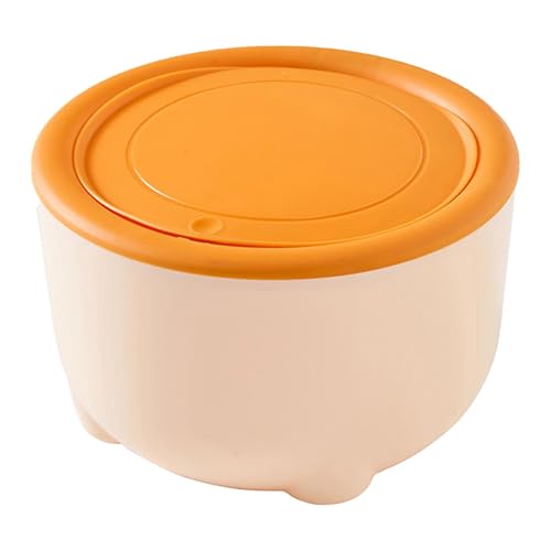 Fonowx Katzentoilette mit Deckel Multifunktionaler Mini Abfallbehälter für Die Arbeitsplatte Haustierzubehör Gelb