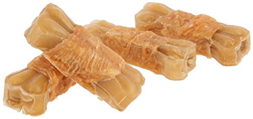  80698 Kauknochen Rinderhaut Hühnerfleisch Hundesnack Beutel 4Stück