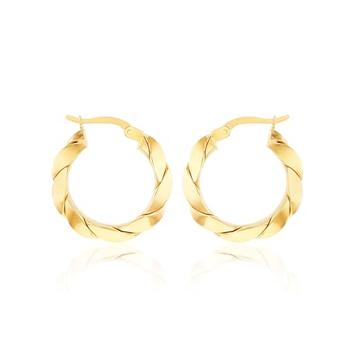 Carissima Gold Damen-Creolen 9 Karat 375 Gelbgold 22 5 mm x 3 5 mm