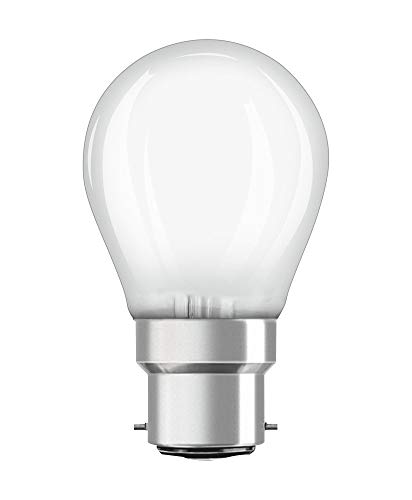 OSRAM Filament LED Lampe mit B22d Sockel Warmweiss 2700K Tropfenform 4W Ersatz für 40W-Glühbirne matt LED Retrofit CLASSIC P 1 Stück 1er Pack