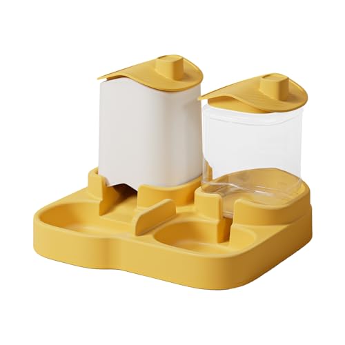 Futterspender für Katzen und Wasserspender automatischer Futternapf für Haustiere auslaufsicherer Futterautomat mit Einstellbarer Portionsfunktion Fütterungslösung für Welpen Kätzchen Hunde