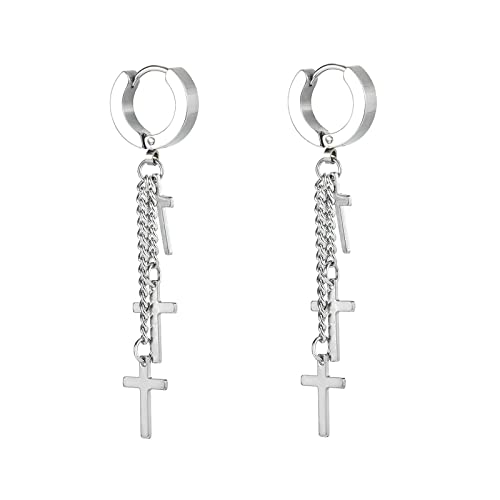 Ayoiow Männer Quaste mit Kreuz Kette