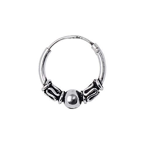 NKlaus 925 Silber Einzel Ohrring Keltische CREOLE Gothic Celtic Bali EINZEL 12mm 5044